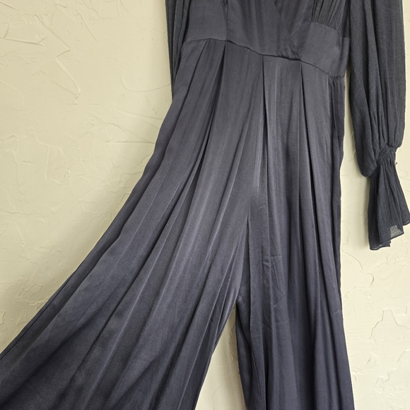 Free People Not Your Baby Ocean Navy Blue Flowy Jumpsuit, 4 - Picture 7 of 11